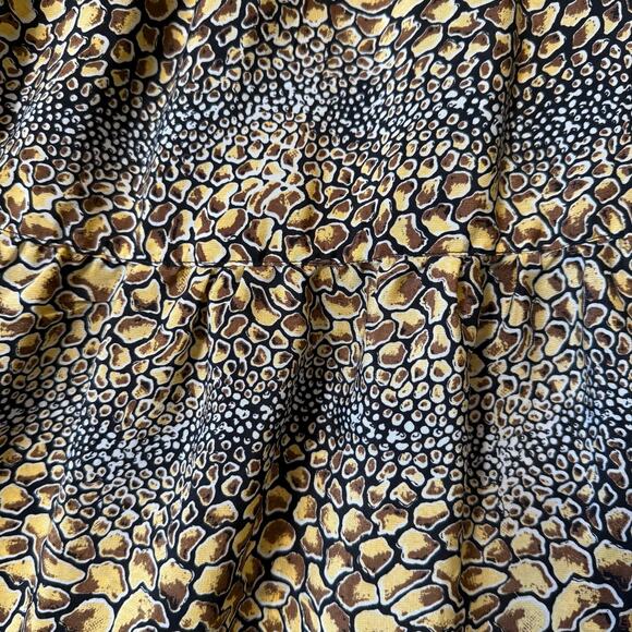 Tolani 2X Silk Maxi Skirt Tiered Animal Print Boho Flowy Plus Size - Picture 5 of 9